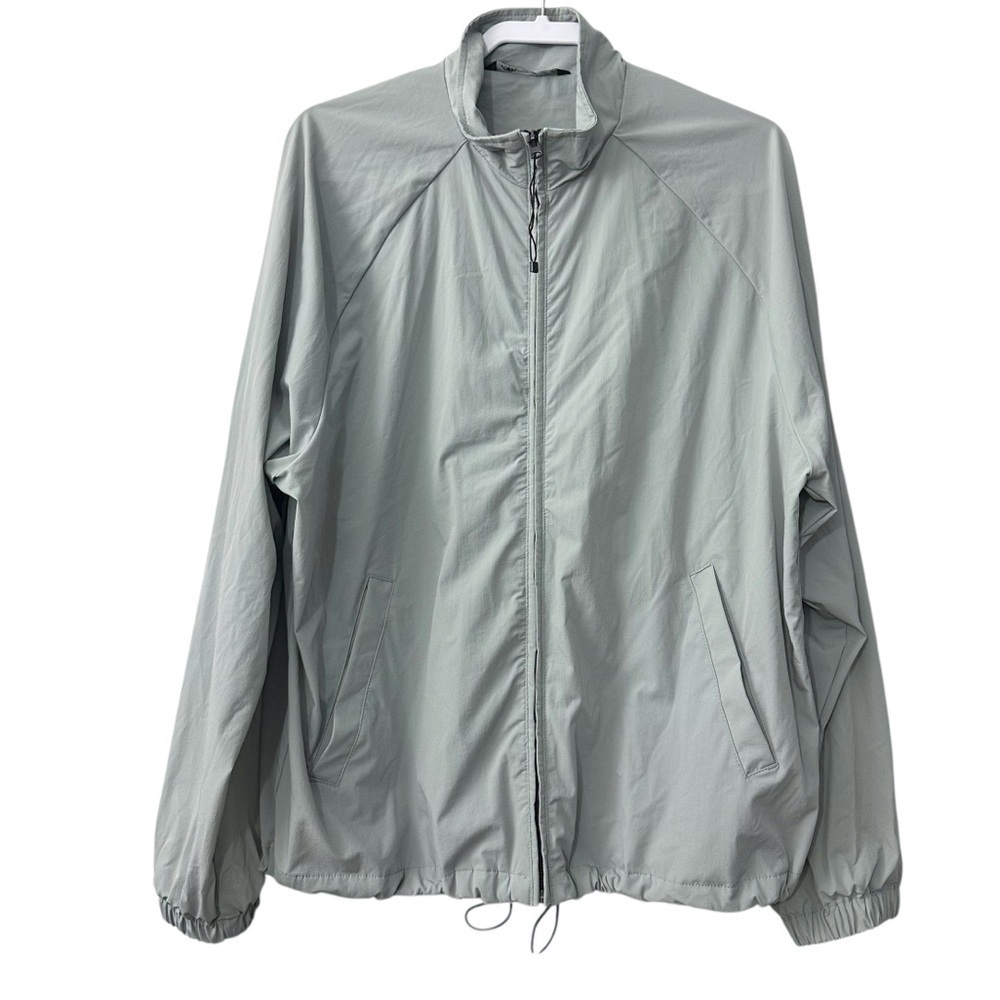 Zara Gray Nylon Windbreaker Jacket